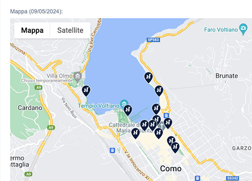 Seleziona location sulla mappa